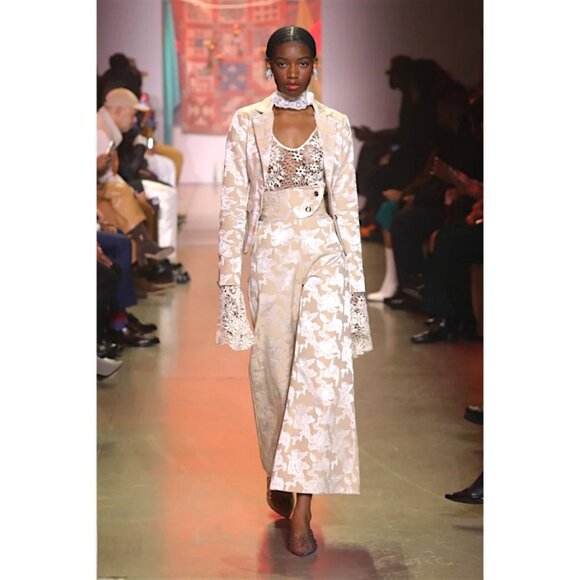 House of Aama NWT cherubs jacket in tan / gold colorway runway item womens 2 - Picture 2 of 13